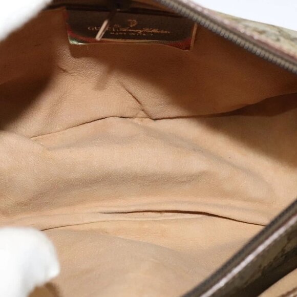 GUCCI GG Supreme Web Sherry Line Bag PVC Brown Gold 89 02 032 Auth 126025 - Picture 11 of 16